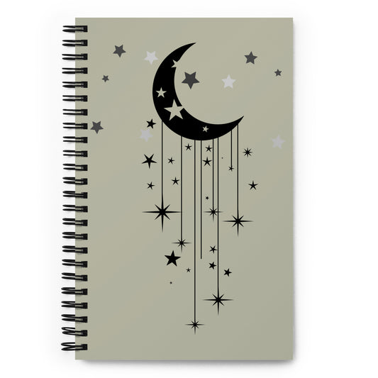 Moon Charm spiral-notebook-white-front
