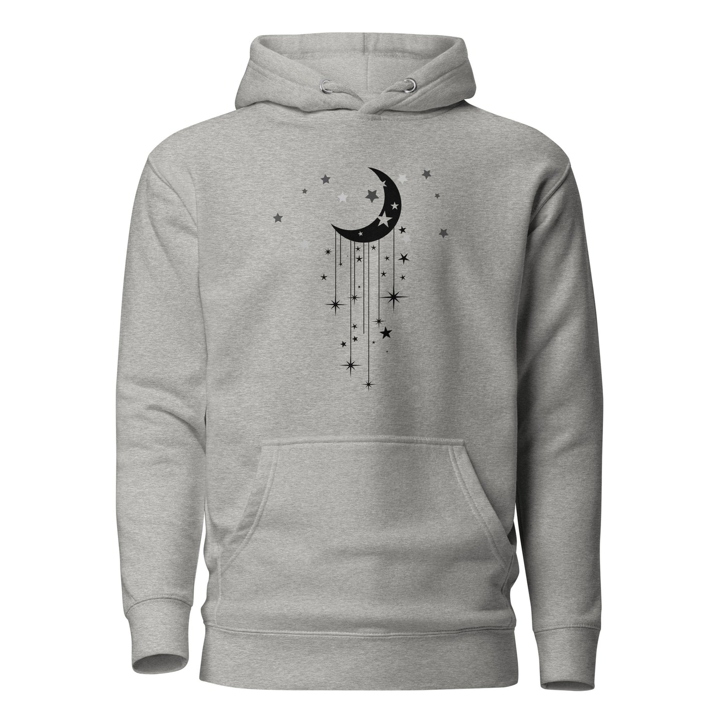 Moon Charm unisex-premium-hoodie-carbon-grey-front 1