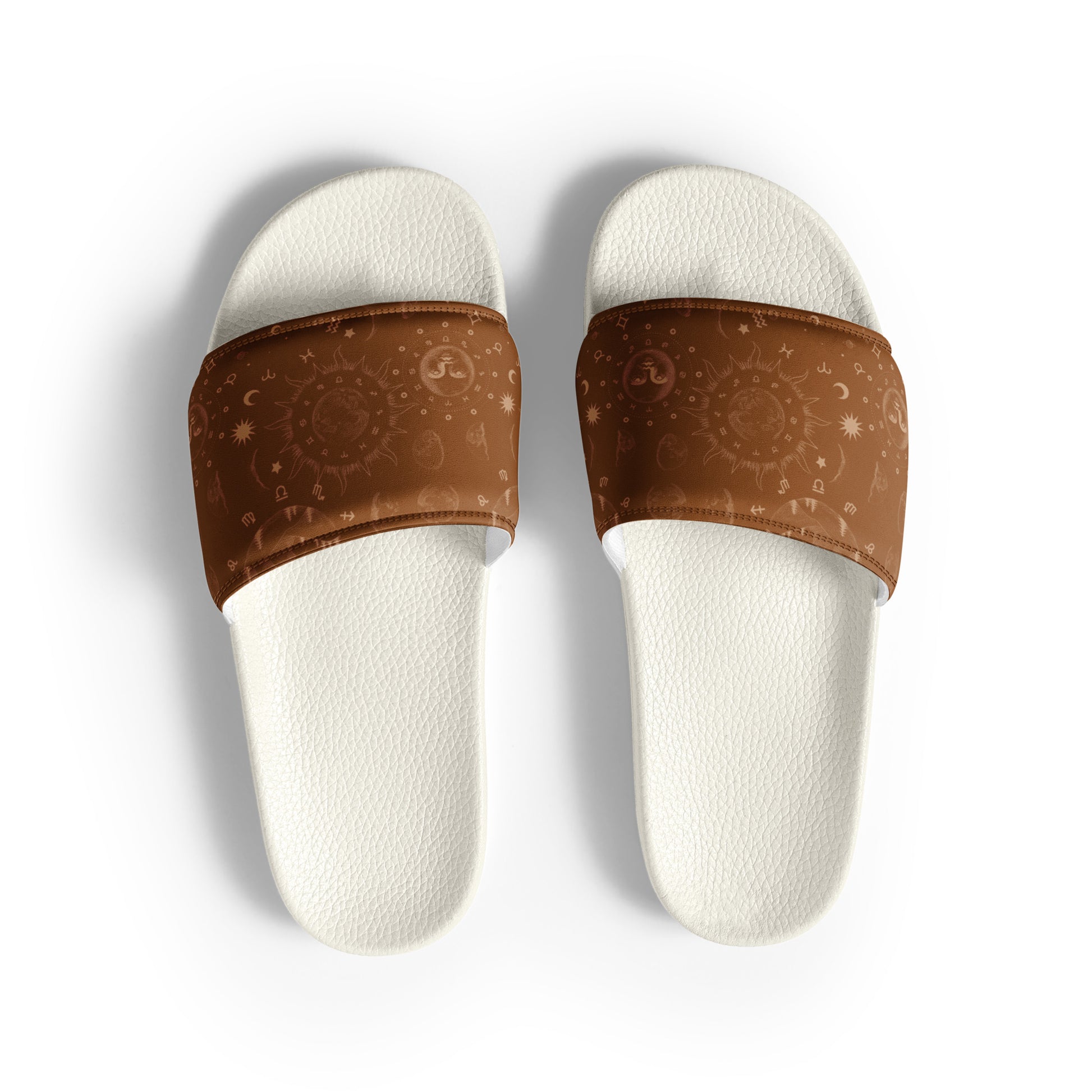 Moon Galaxy womens-slides-sandals white-front