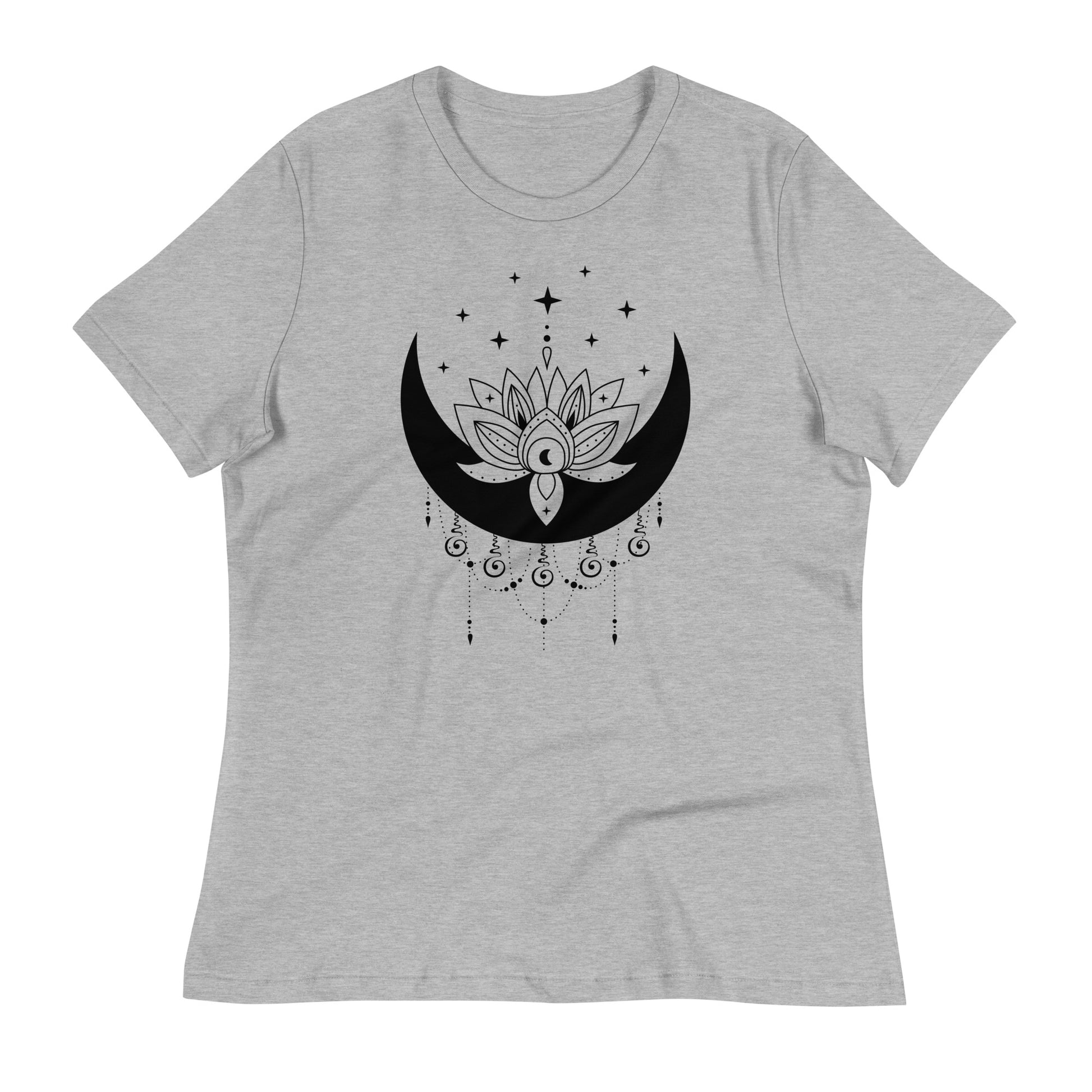 Moon Lotus Star womens-relaxed-t-shirt-athletic-heather-front-flat