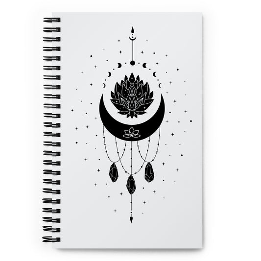 Moon Necklace spiral-notebook-white-front