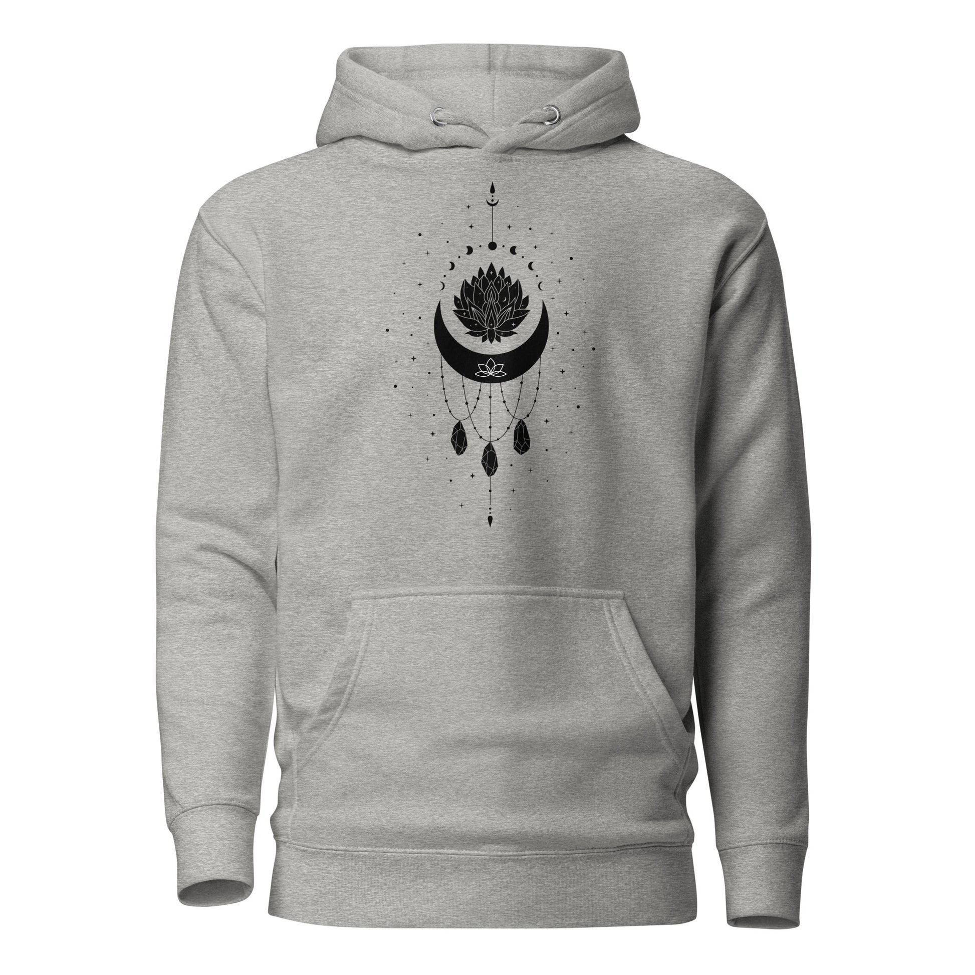 Moon Necklace unisex-premium-hoodie-carbon-grey-front