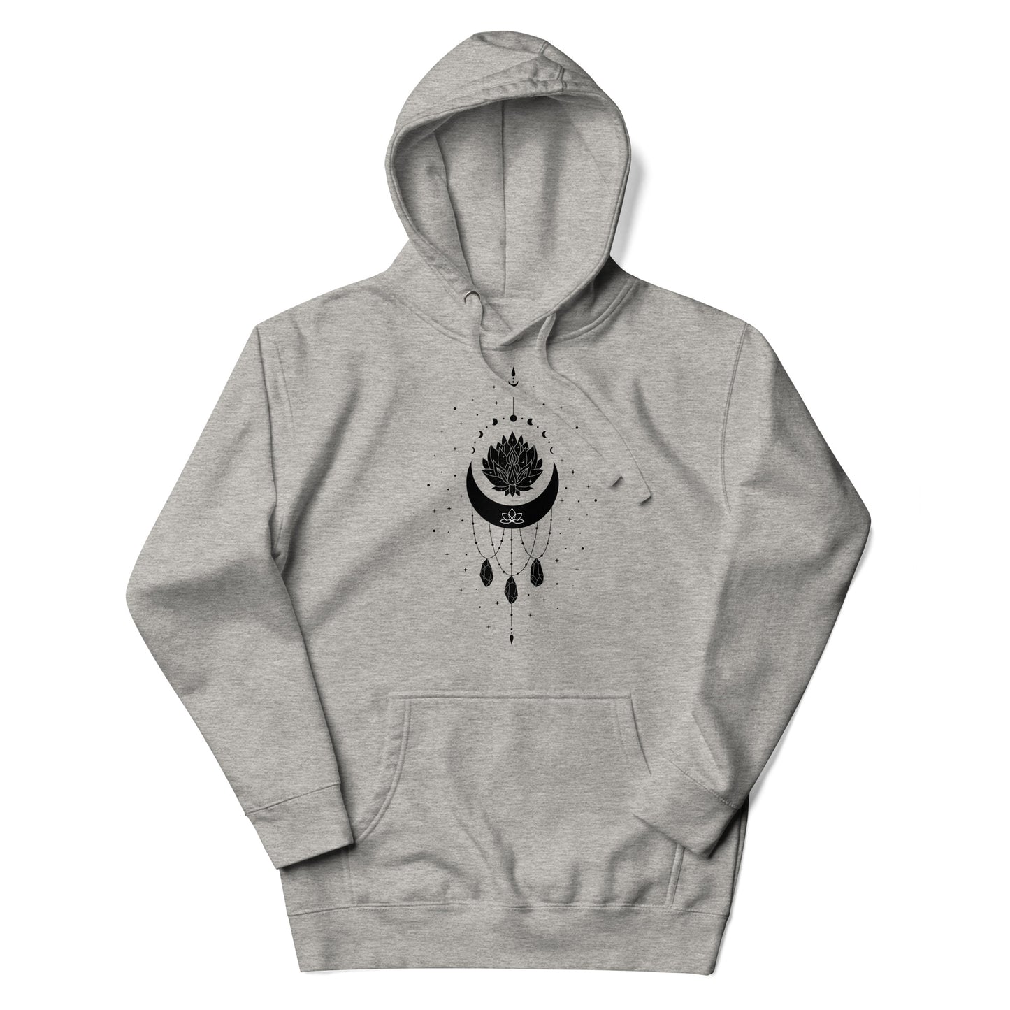 Moon Necklace unisex-premium-hoodie-carbon-grey-front 1