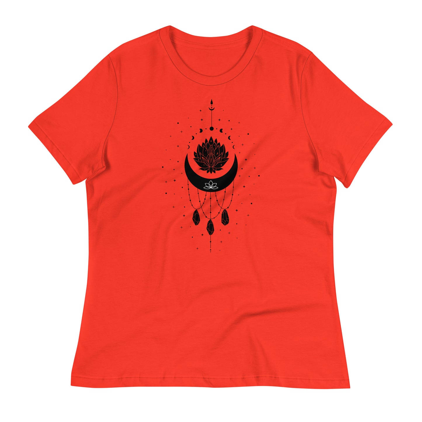 Moon Necklace womens-relaxed-t-shirt-poppy-front-flat