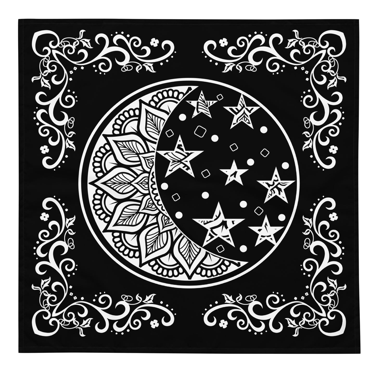 Moon Star Bandana - Black