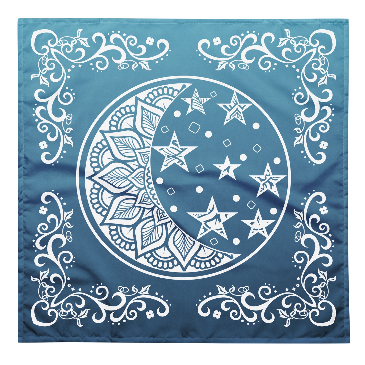 Moon Star Bandana - Blue Gradient