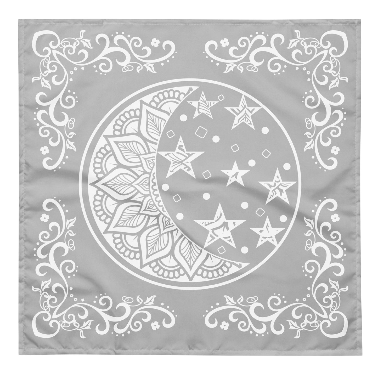 Moon Star Bandana - Grey