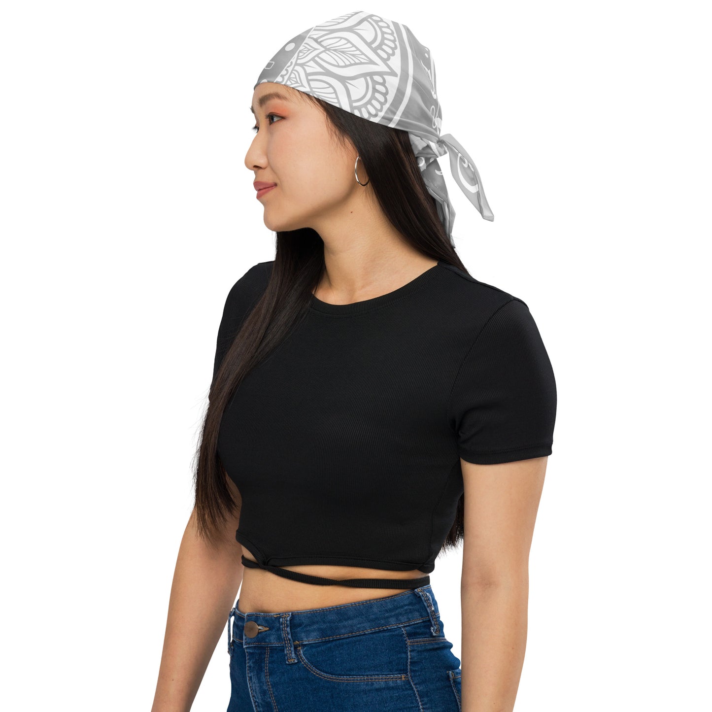 Moon Star Bandana - Grey