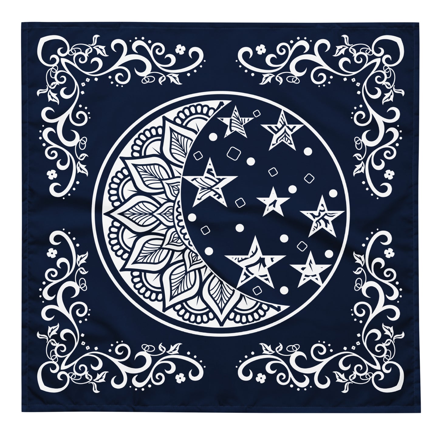 Moon Star Bandana - Navy Blue