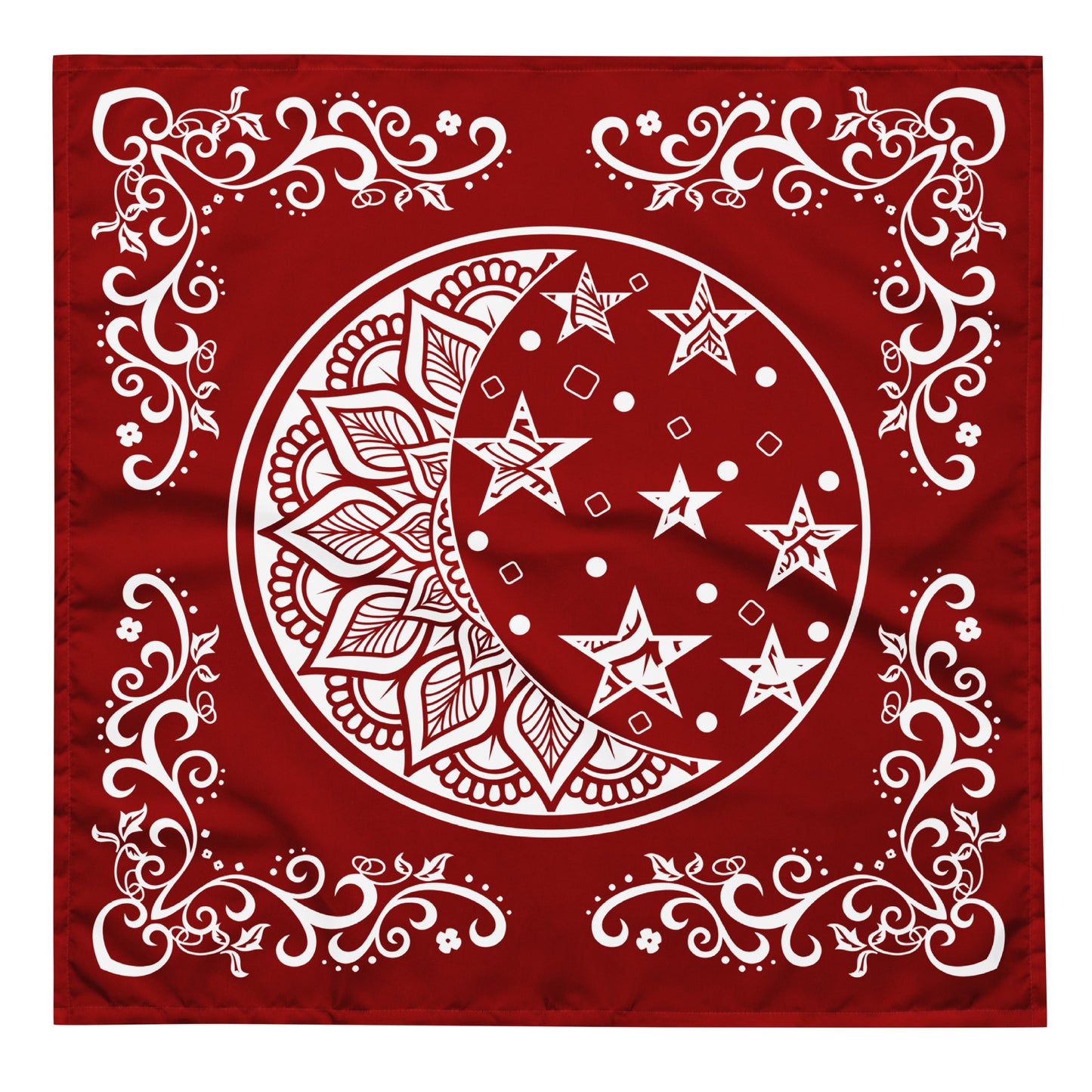 Moon Star Bandana - Red