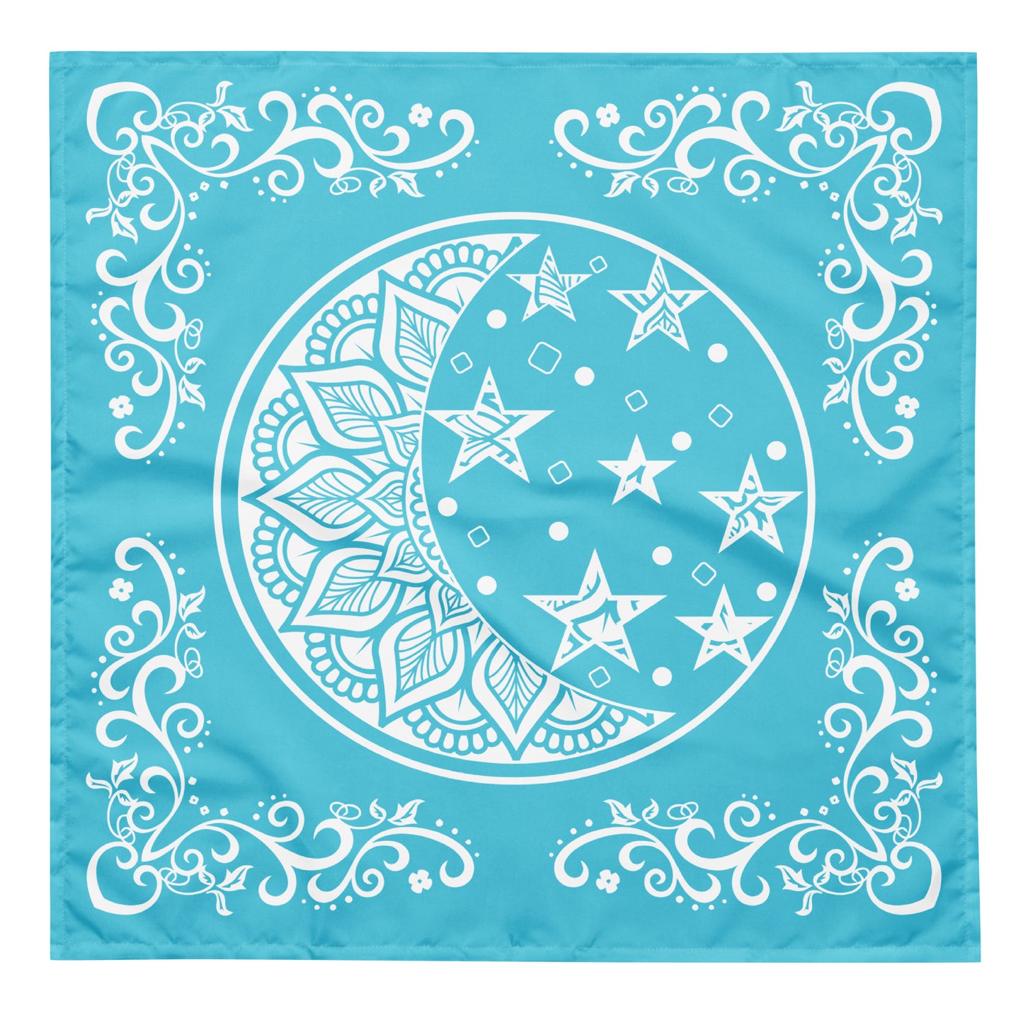 Moon Star Bandana - Turquoise Blue