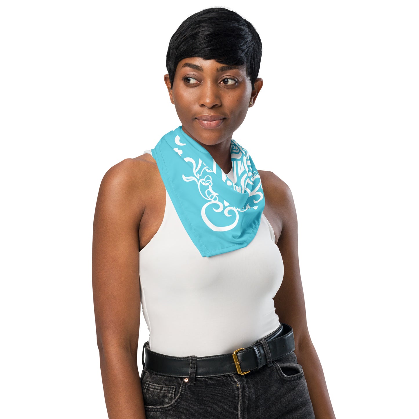 Moon Star Bandana - Turquoise Blue