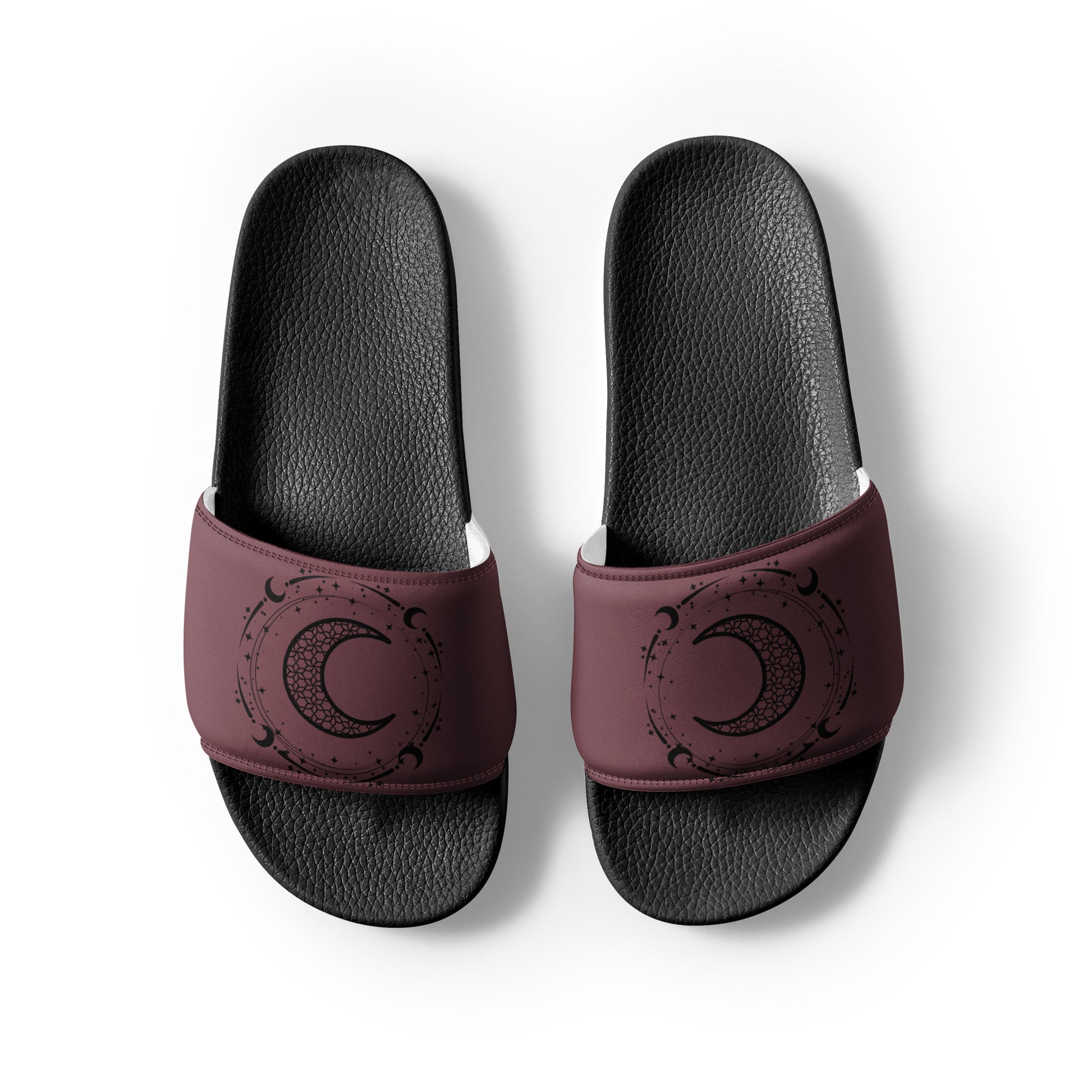 Moon Star womens-slides-sandals black-front-2