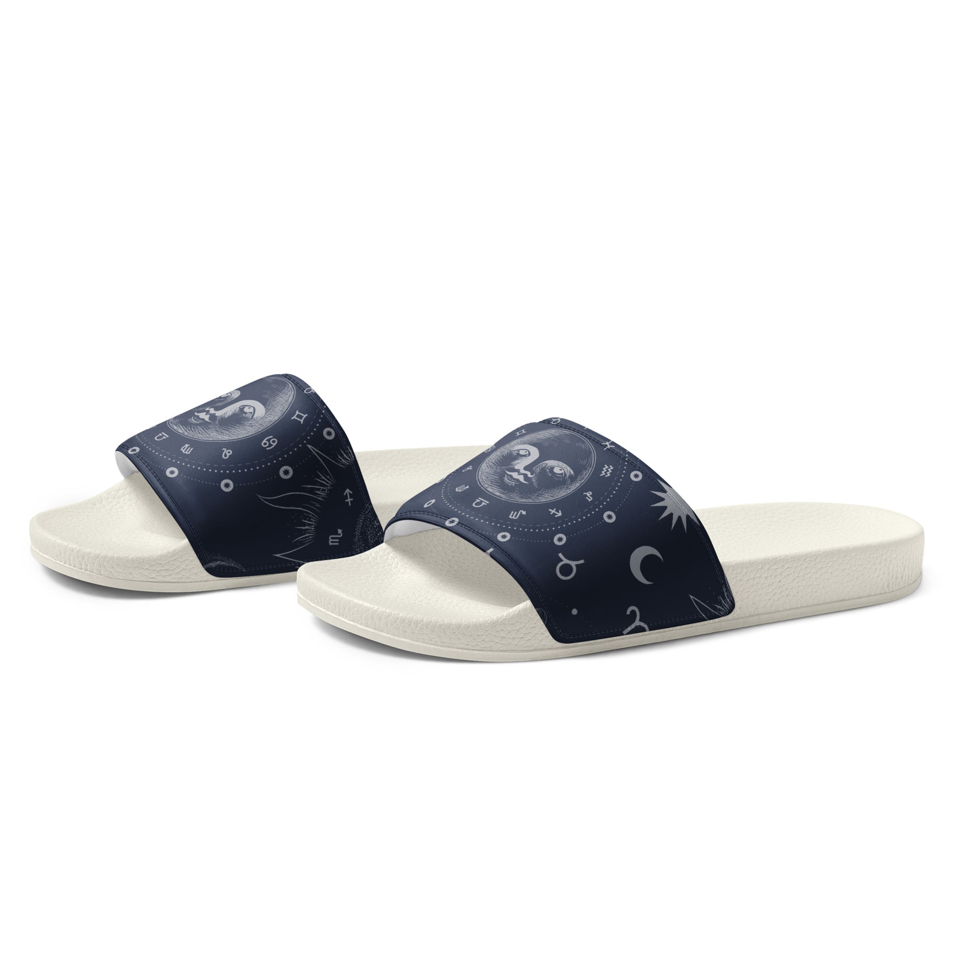 Moon Zodiac womens-slides-sandals white-left-front