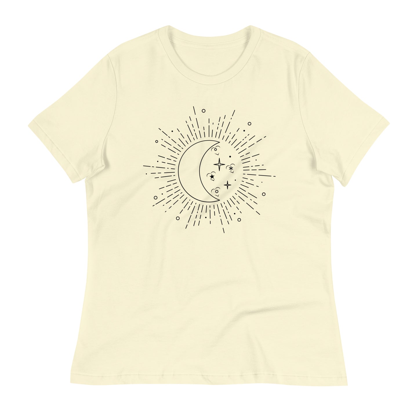 Moon sun womens-relaxed-t-shirt-citron-front-flat