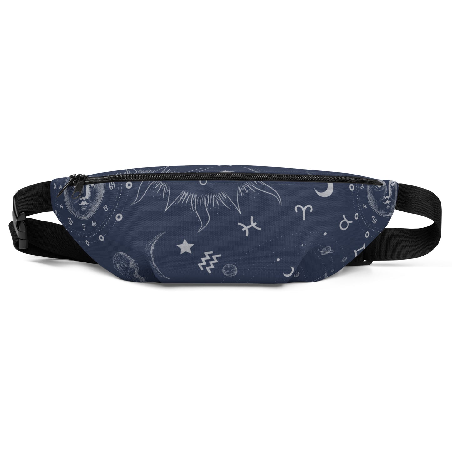 Navy Blue Moon Zodiac Fanny Pack