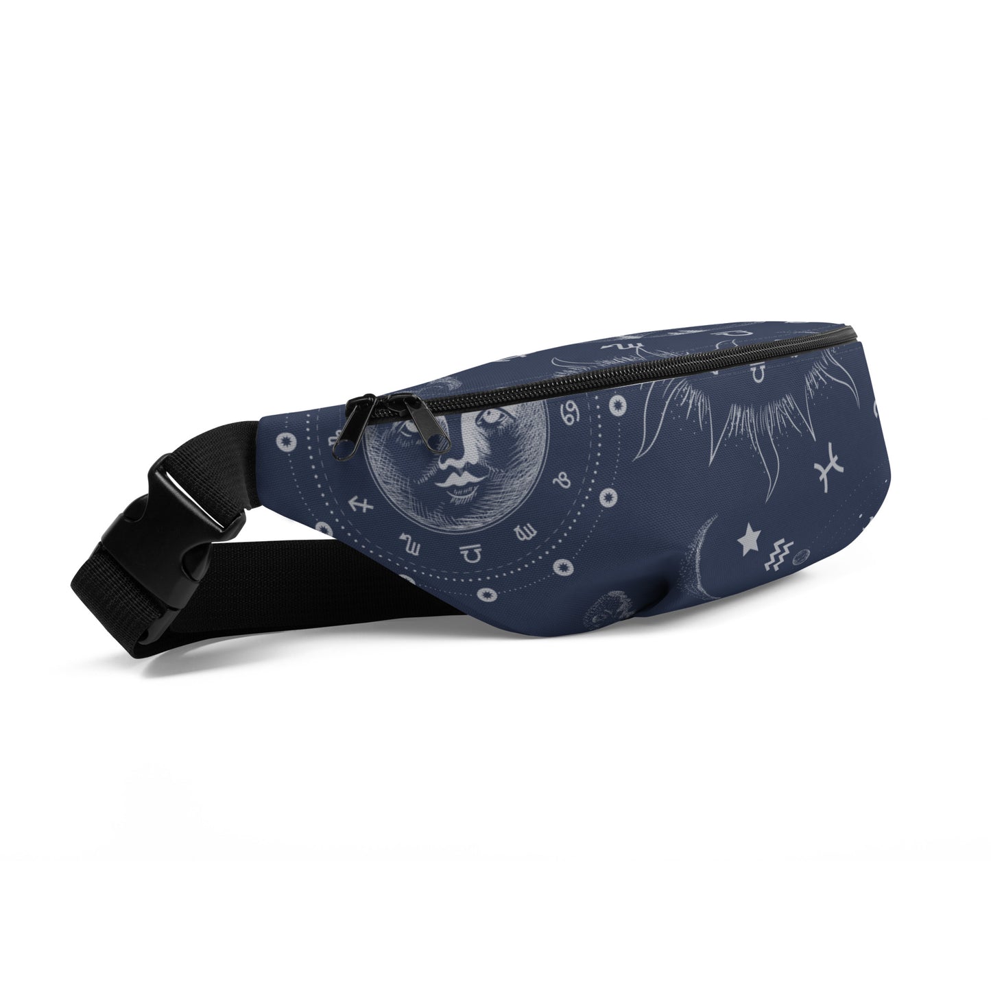 Navy Blue Moon Zodiac Fanny Pack