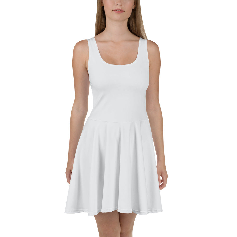 Nebula White Skater Dress -front