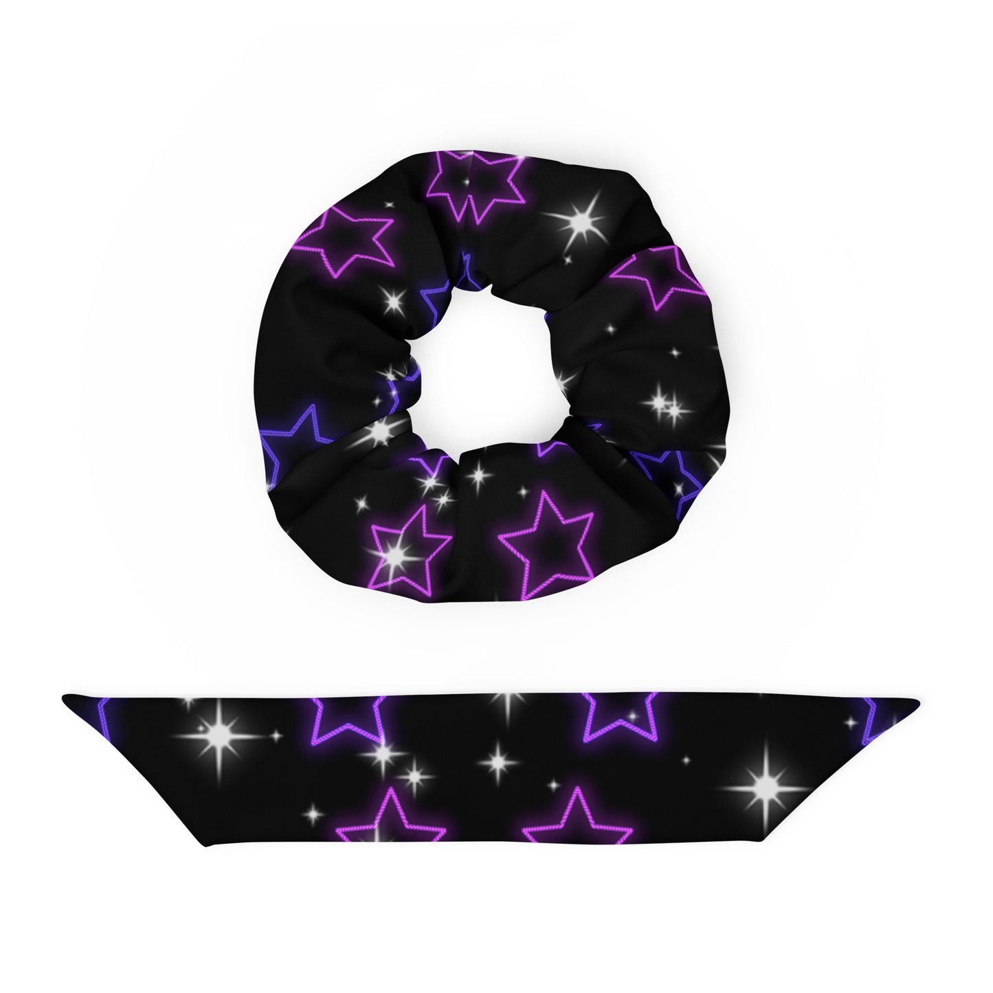 Neon Star Scrunchie