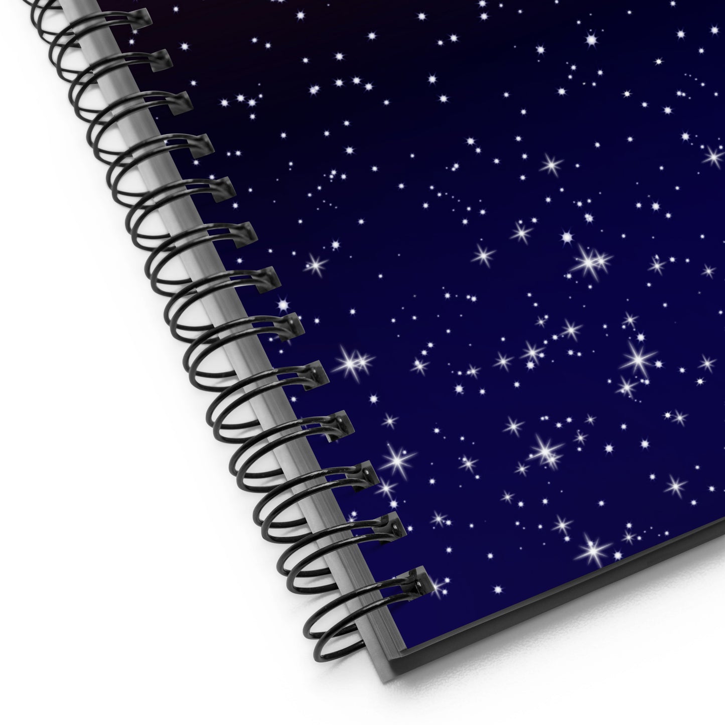 Purple Black Star Galaxy Soft Touch Notebook