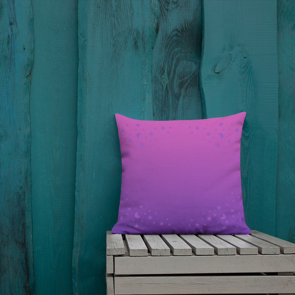 Purple Pink Gradient Star Premium Pillow