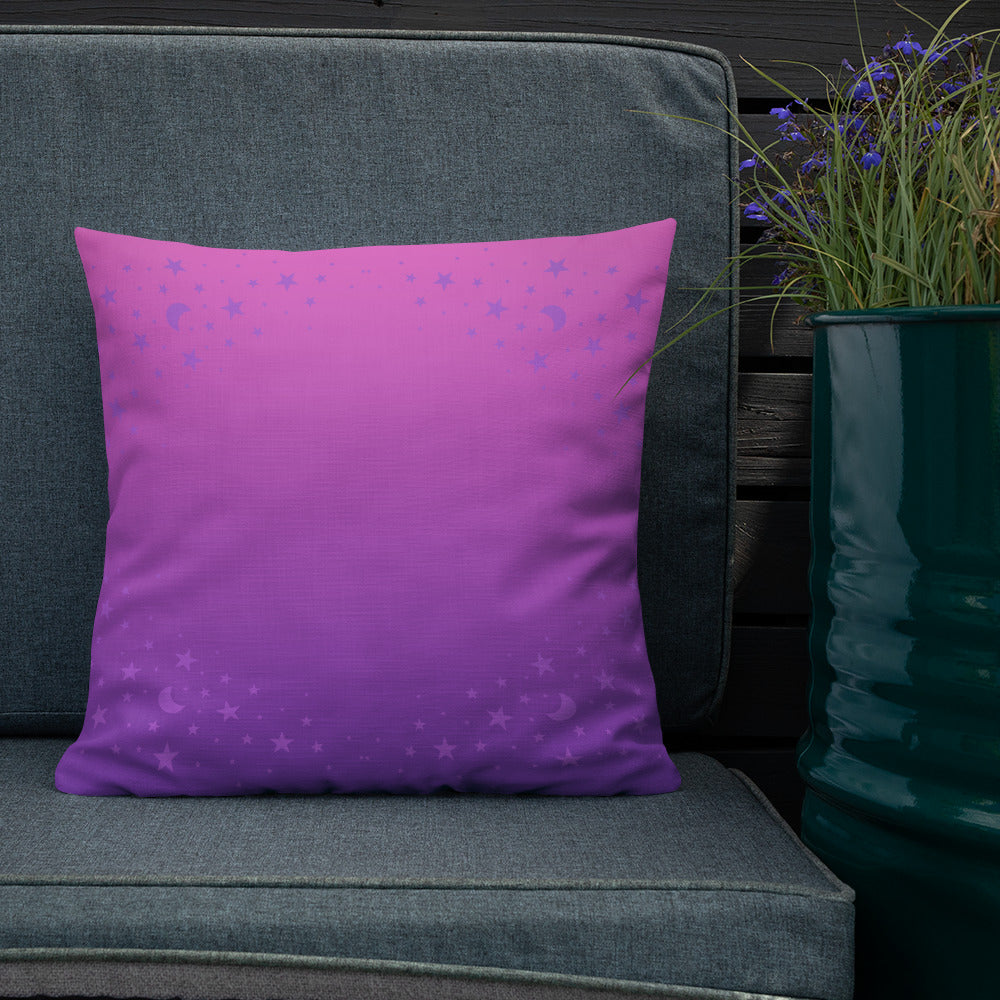 Purple Pink Gradient Star Premium Pillow