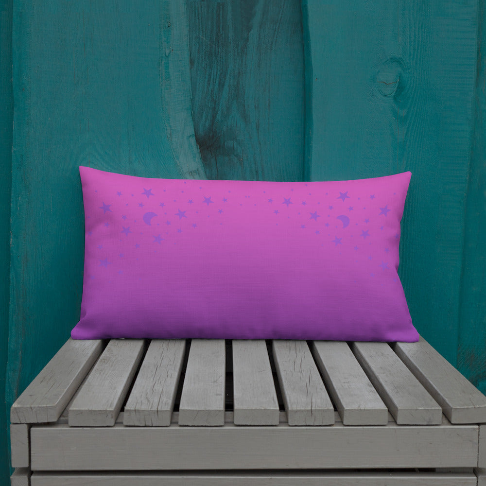 Purple Pink Gradient Star Premium Pillow