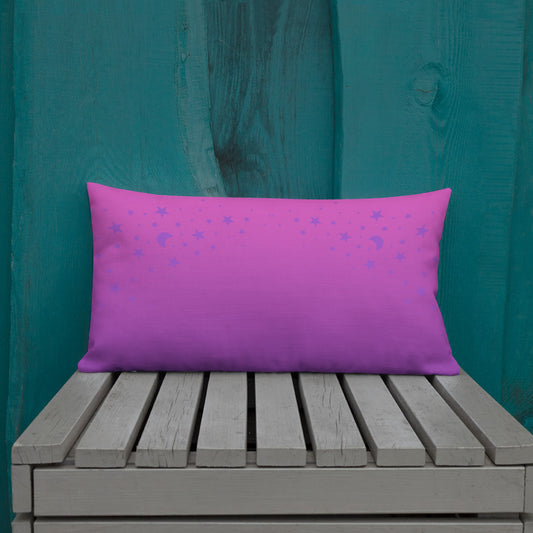 Purple Pink Gradient Star Premium Pillow