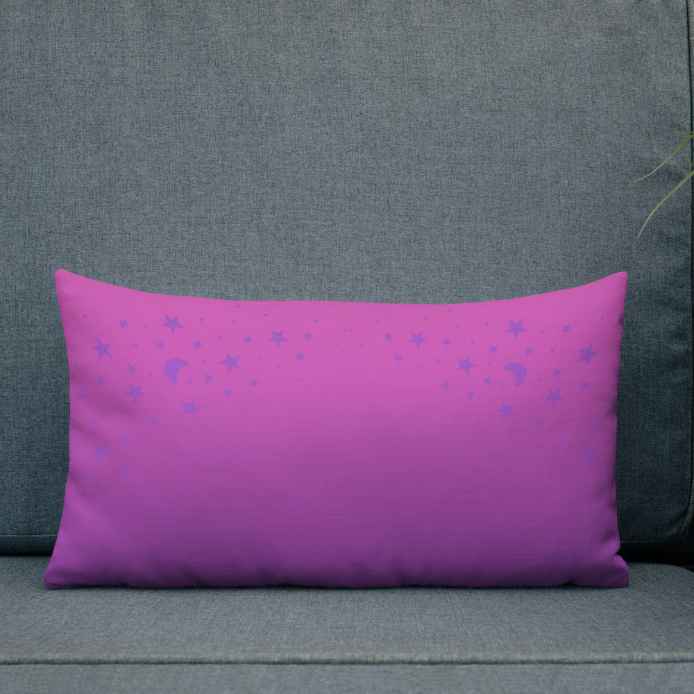 Purple Pink Gradient Star Premium Pillow