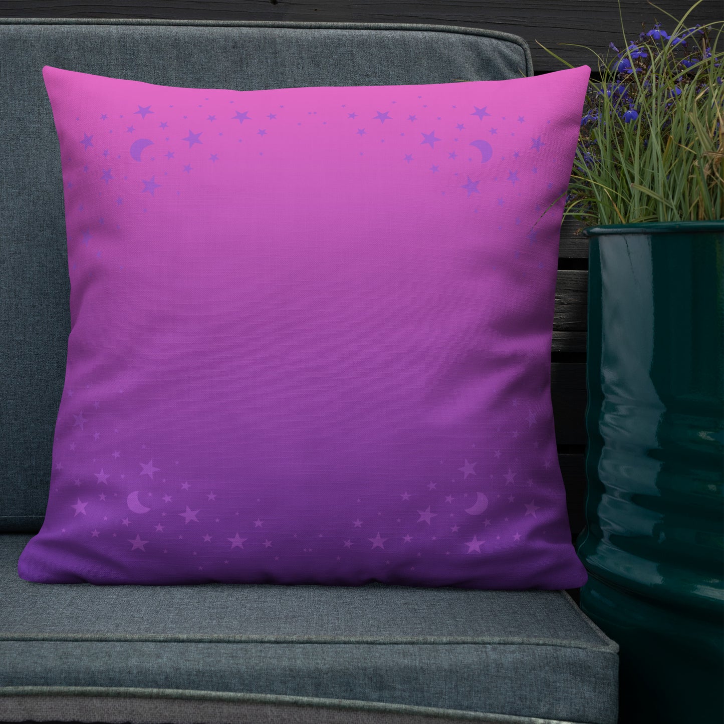 Purple Pink Gradient Star Premium Pillow