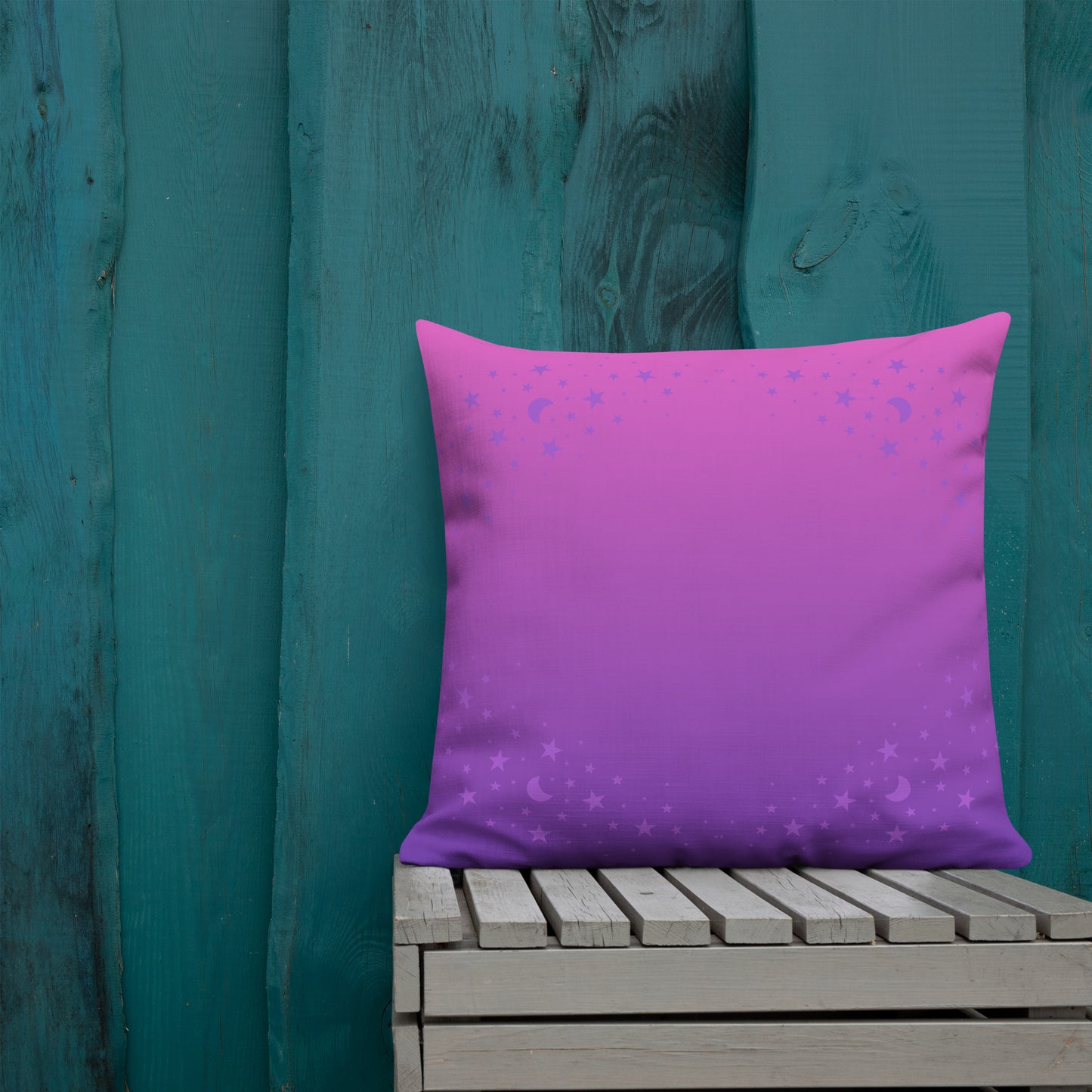 Purple Pink Gradient Star Premium Pillow