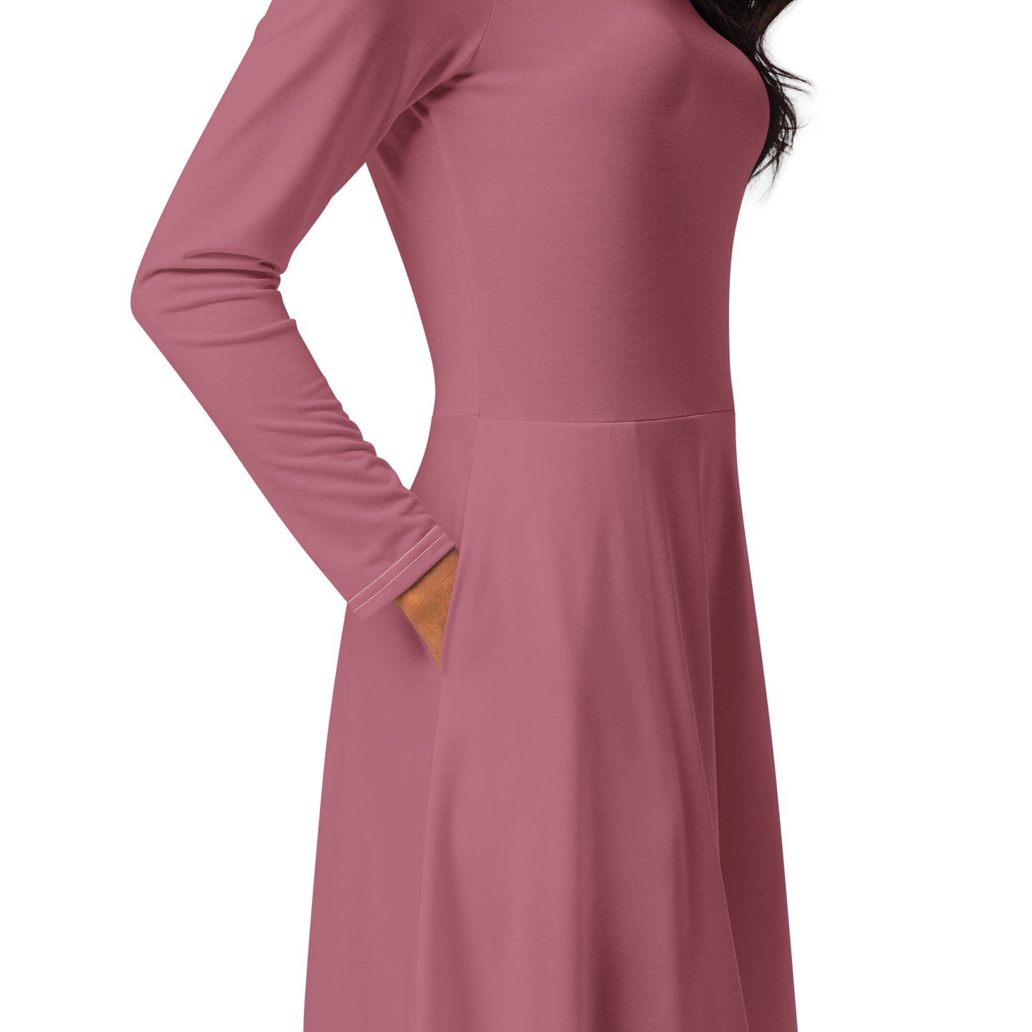 Petal Pink-long-sleeve-midi-dress-product-details-3