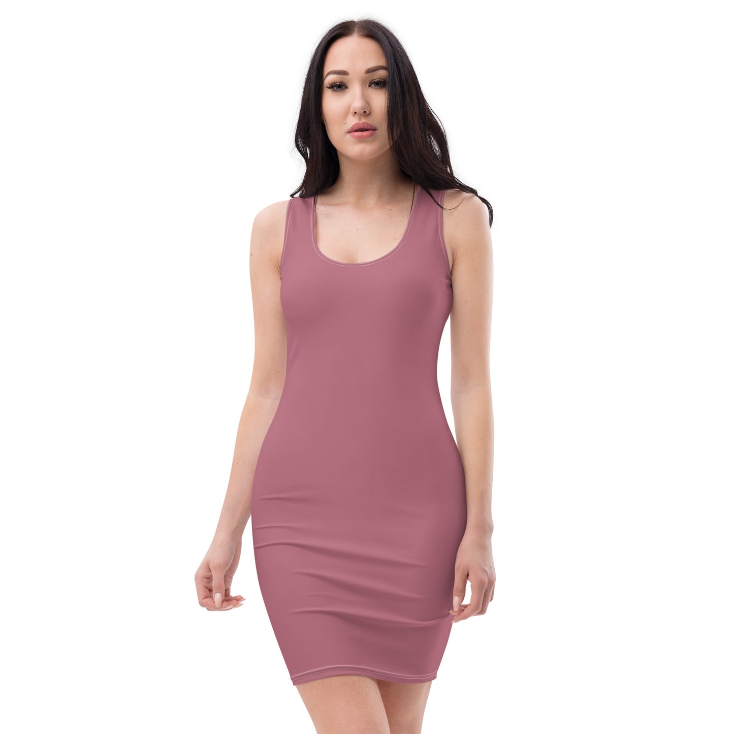 Petal Pink Fitted Dress-front