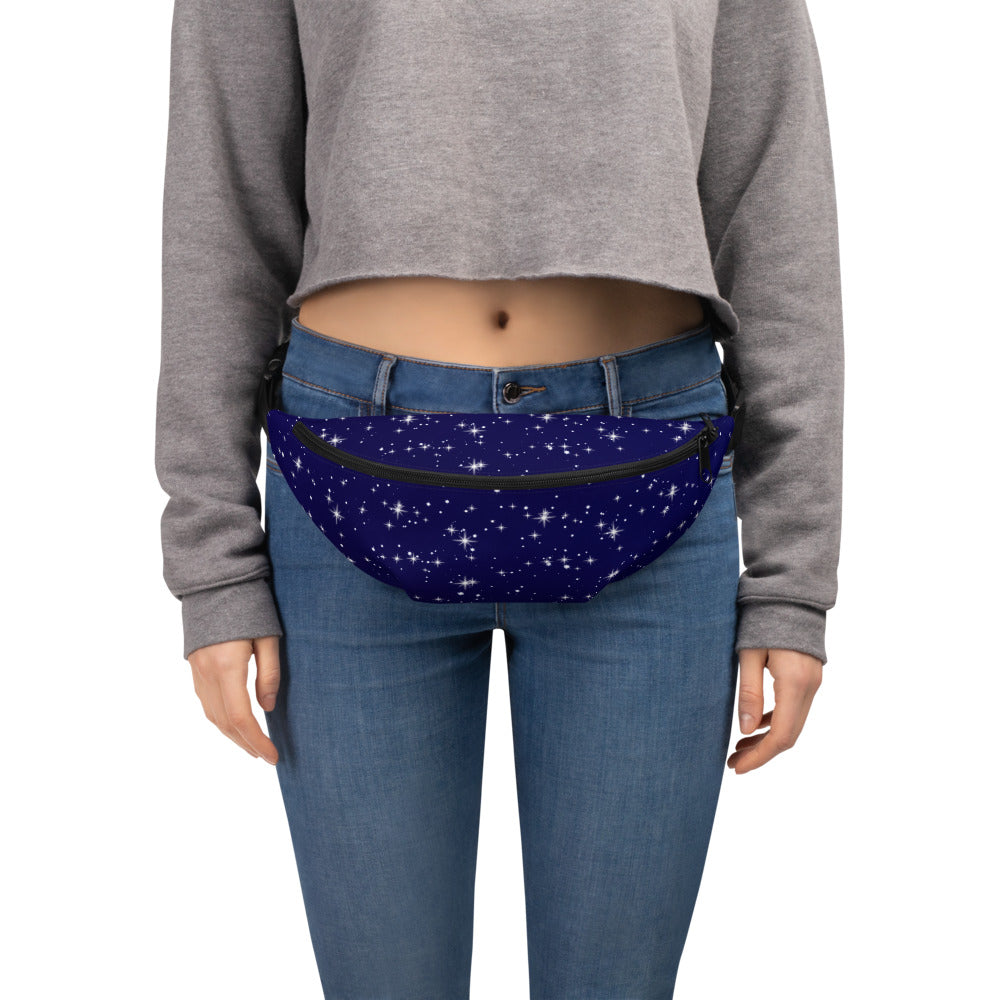 Purple Black Star Galaxy Fanny Pack