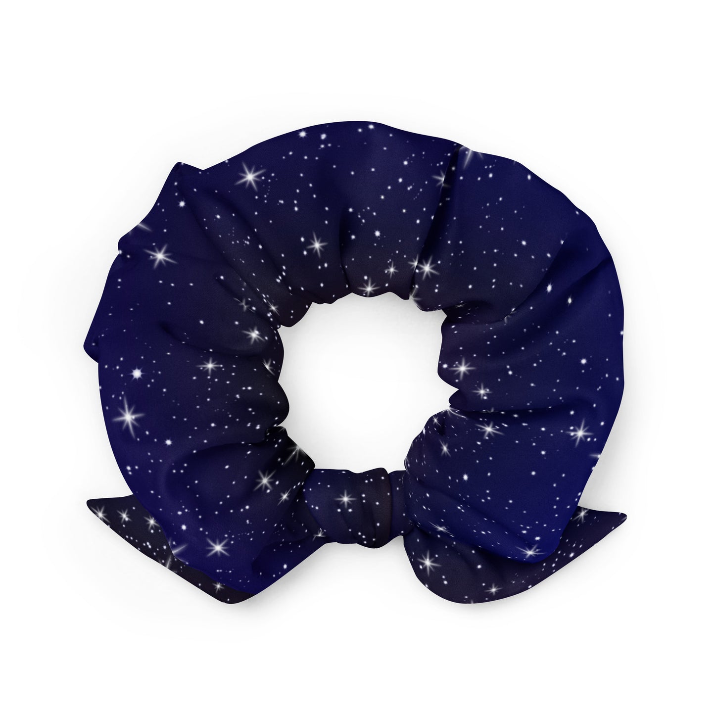 Purple Black Star Galaxy Scrunchie