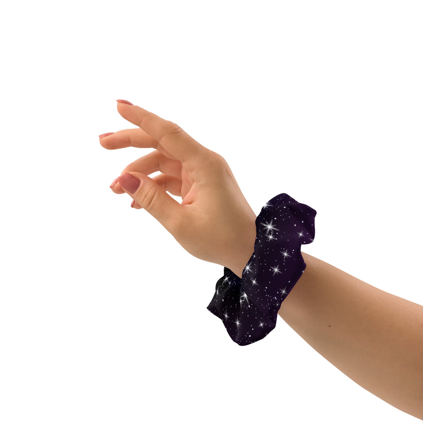 Purple Black Star Galaxy Scrunchie