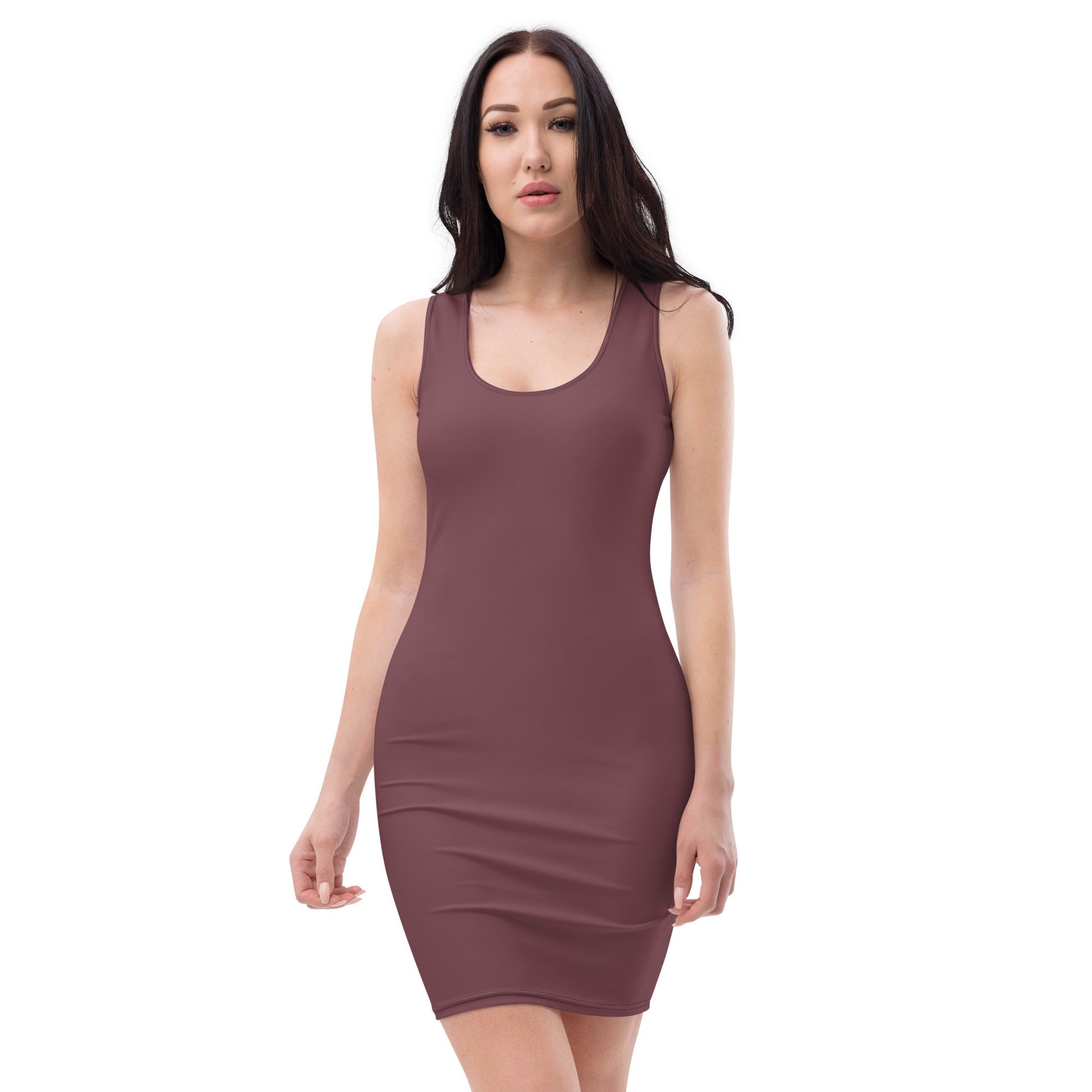 Purple Peace Fitted Dress-front