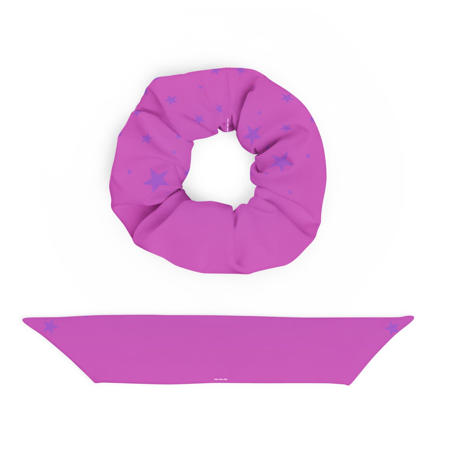 Purple Pink Gradient Star Scrunchie