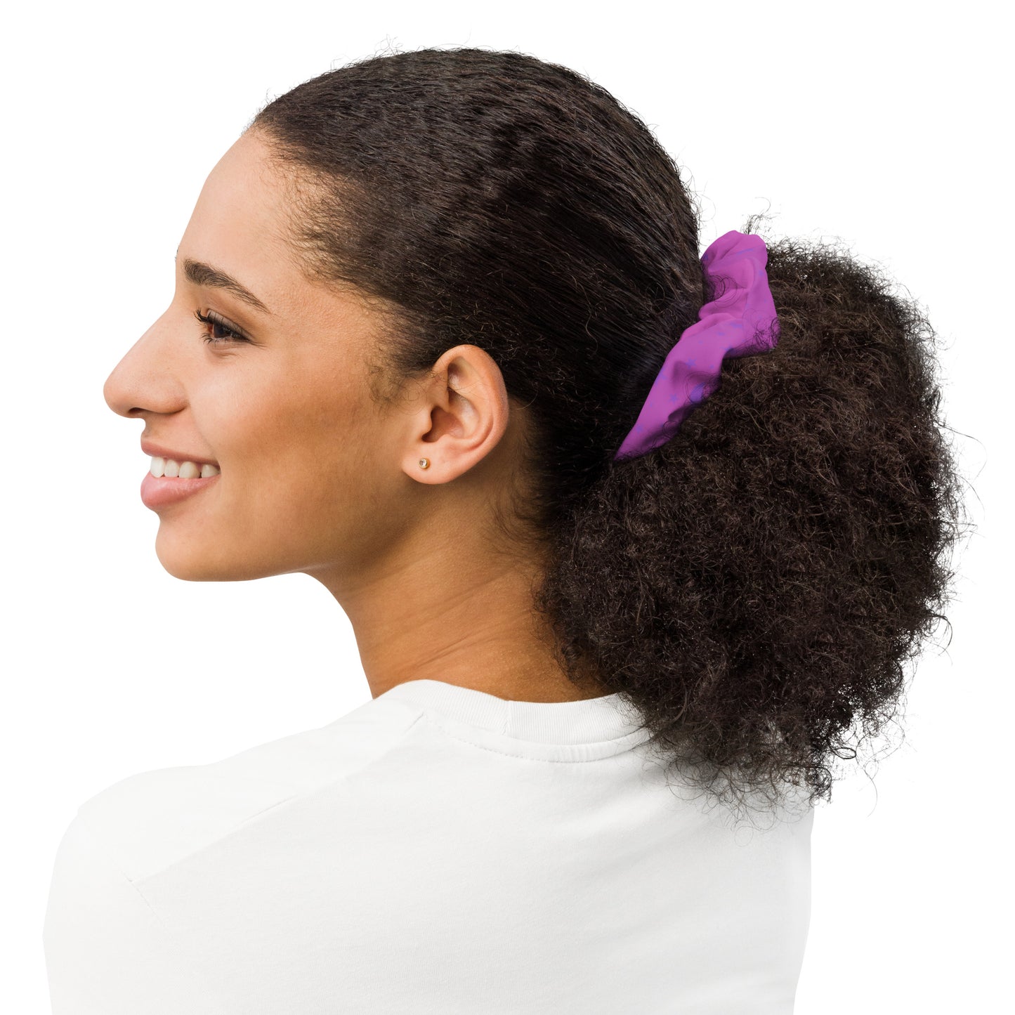 Purple Pink Gradient Star Scrunchie