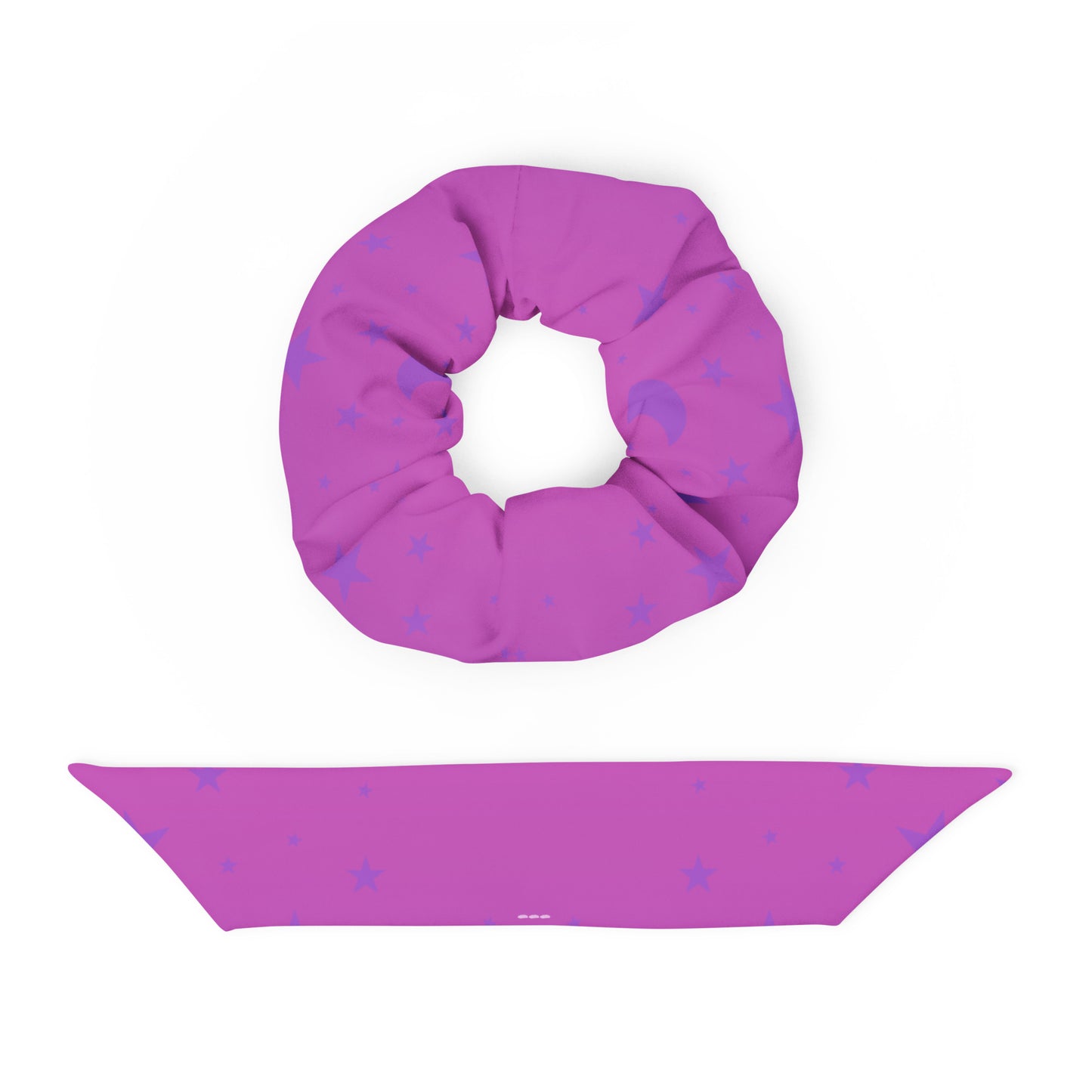 Purple Pink Gradient Star Scrunchie