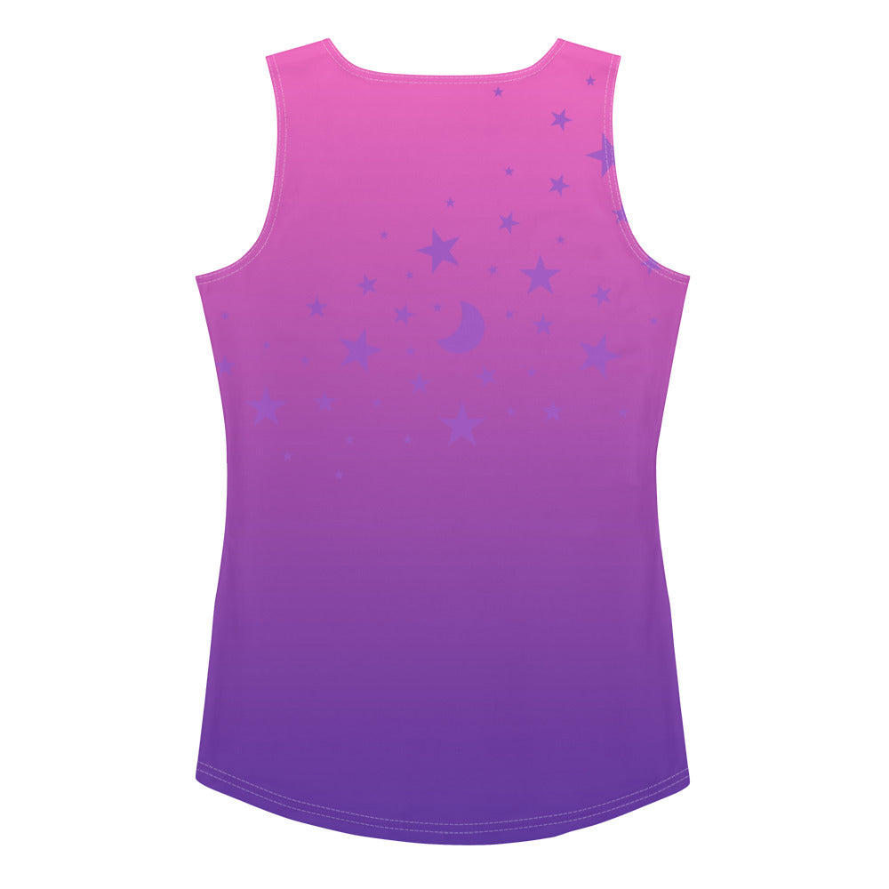 Purple Pink Gradient Star Tank Top