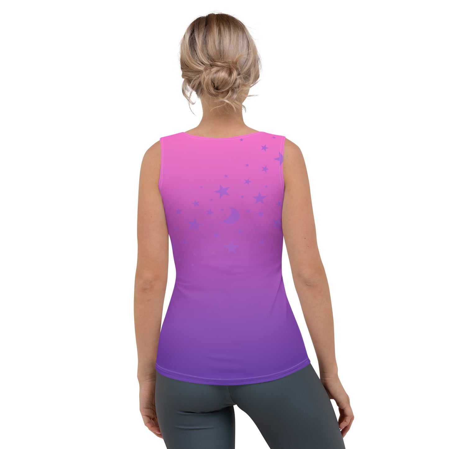 Purple Pink Gradient Star Tank Top