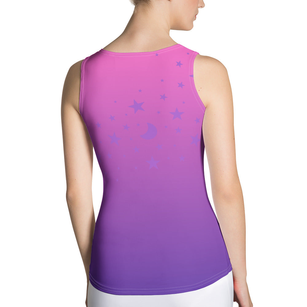 Purple Pink Gradient Star Tank Top