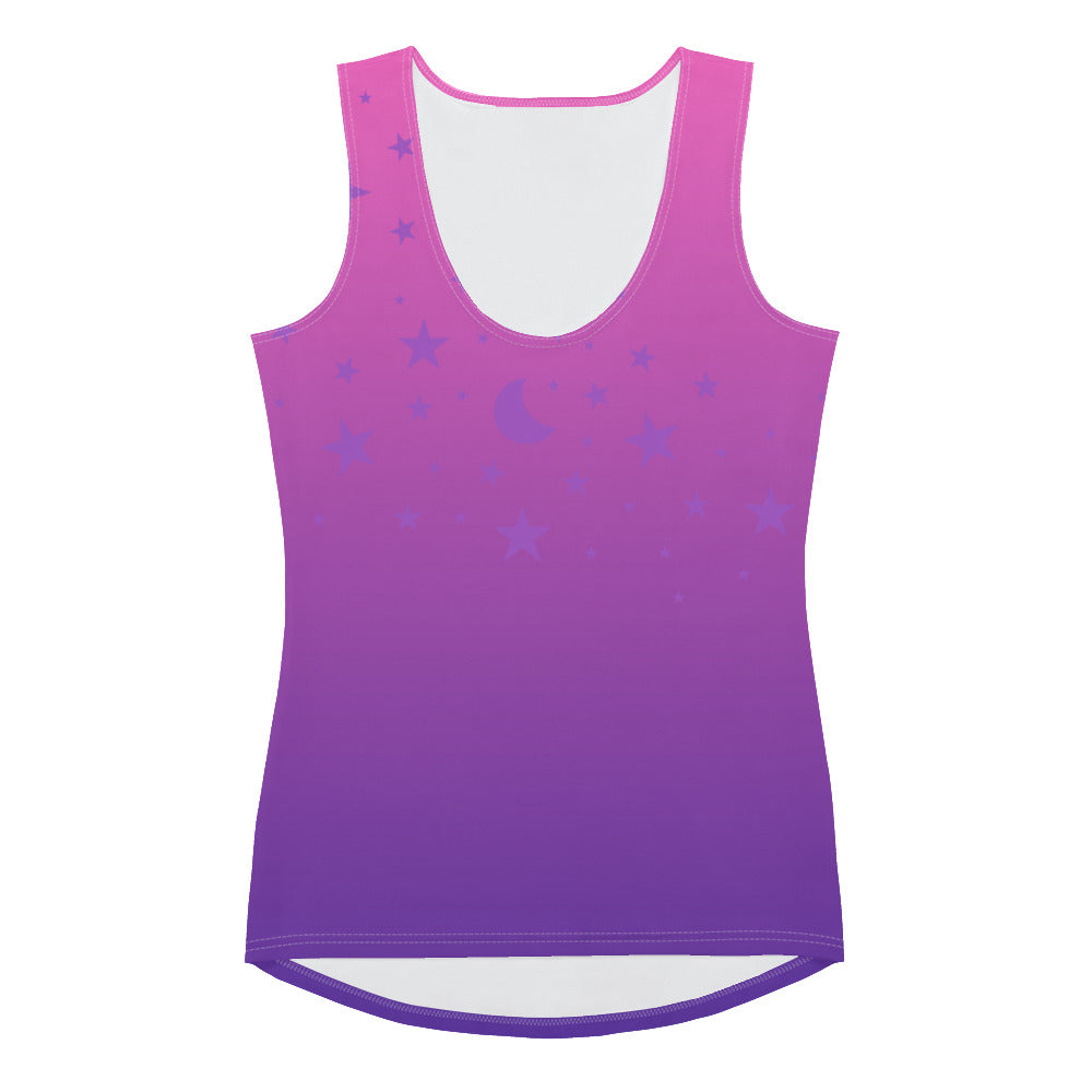 Purple Pink Gradient Star Tank Top