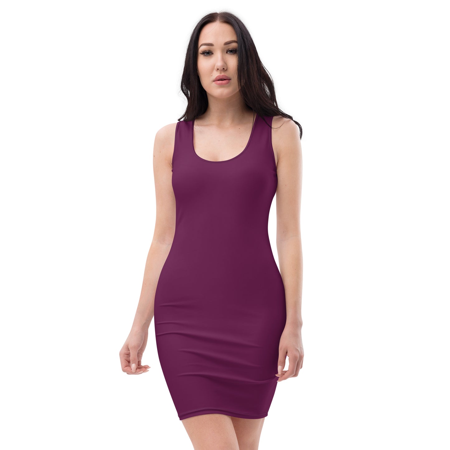 Purple Power Fitted Dress-front