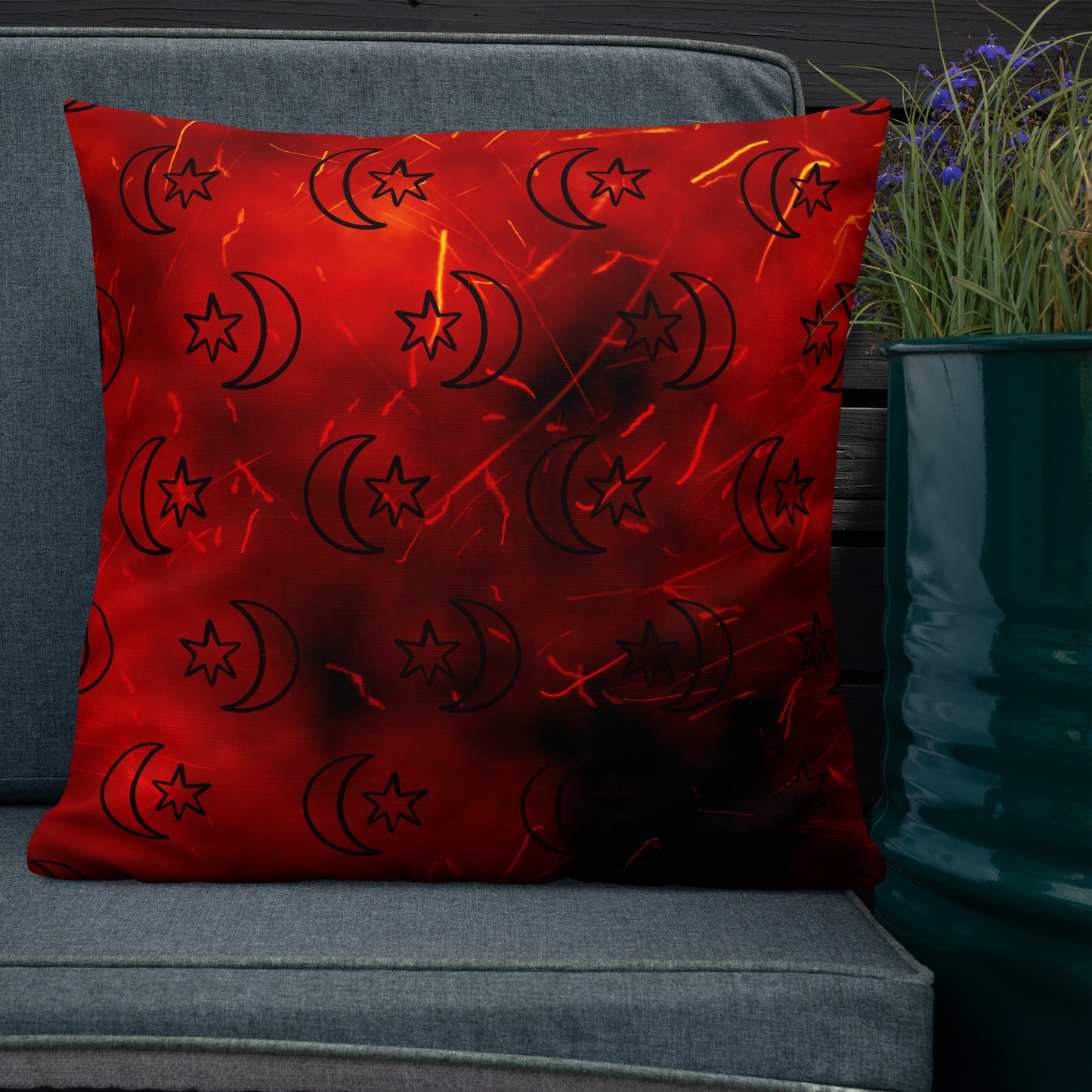 Red Moon Star Premium Pillow