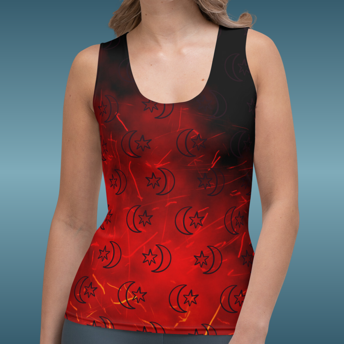 Red Moon Star Tank Top