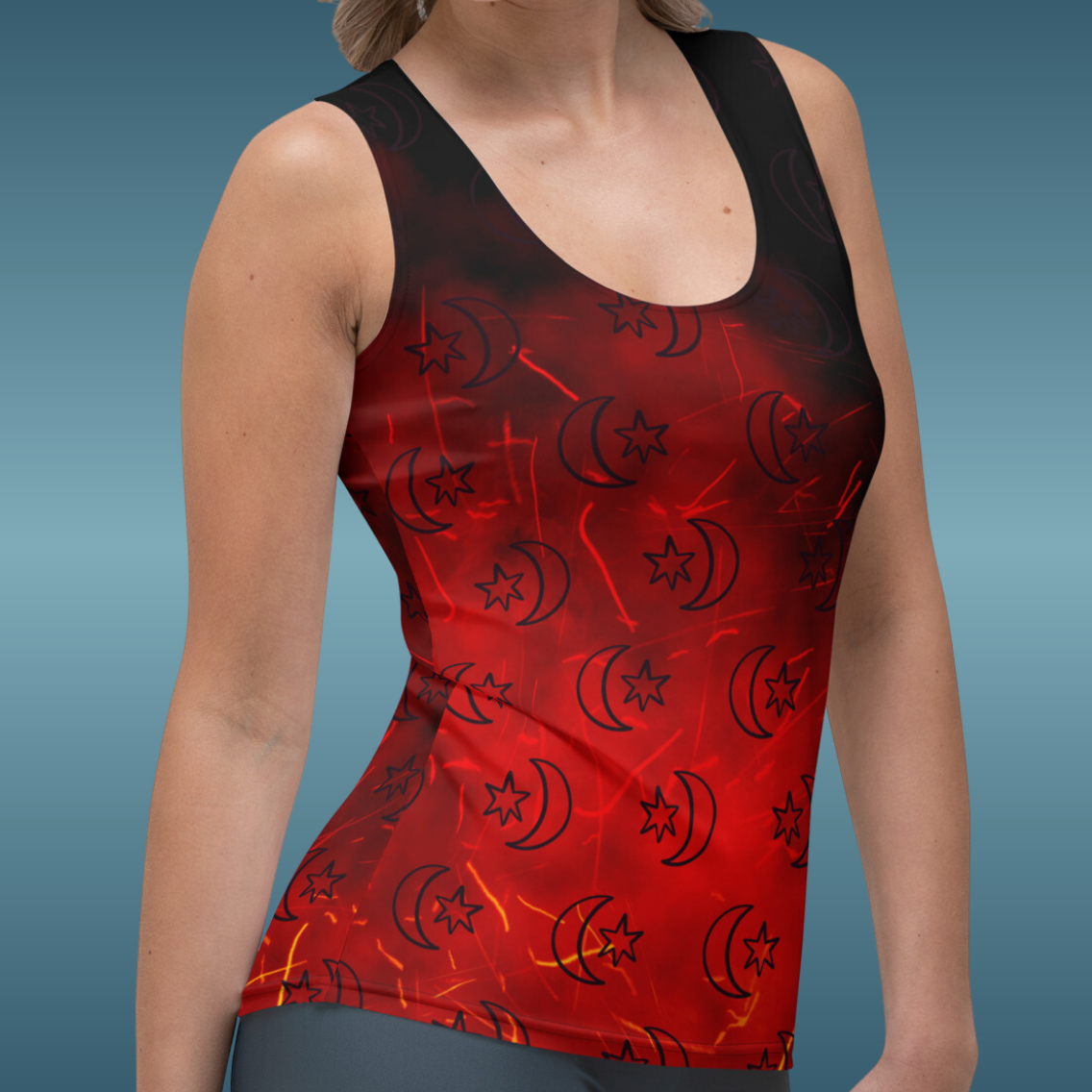 Red Moon Star Tank Top