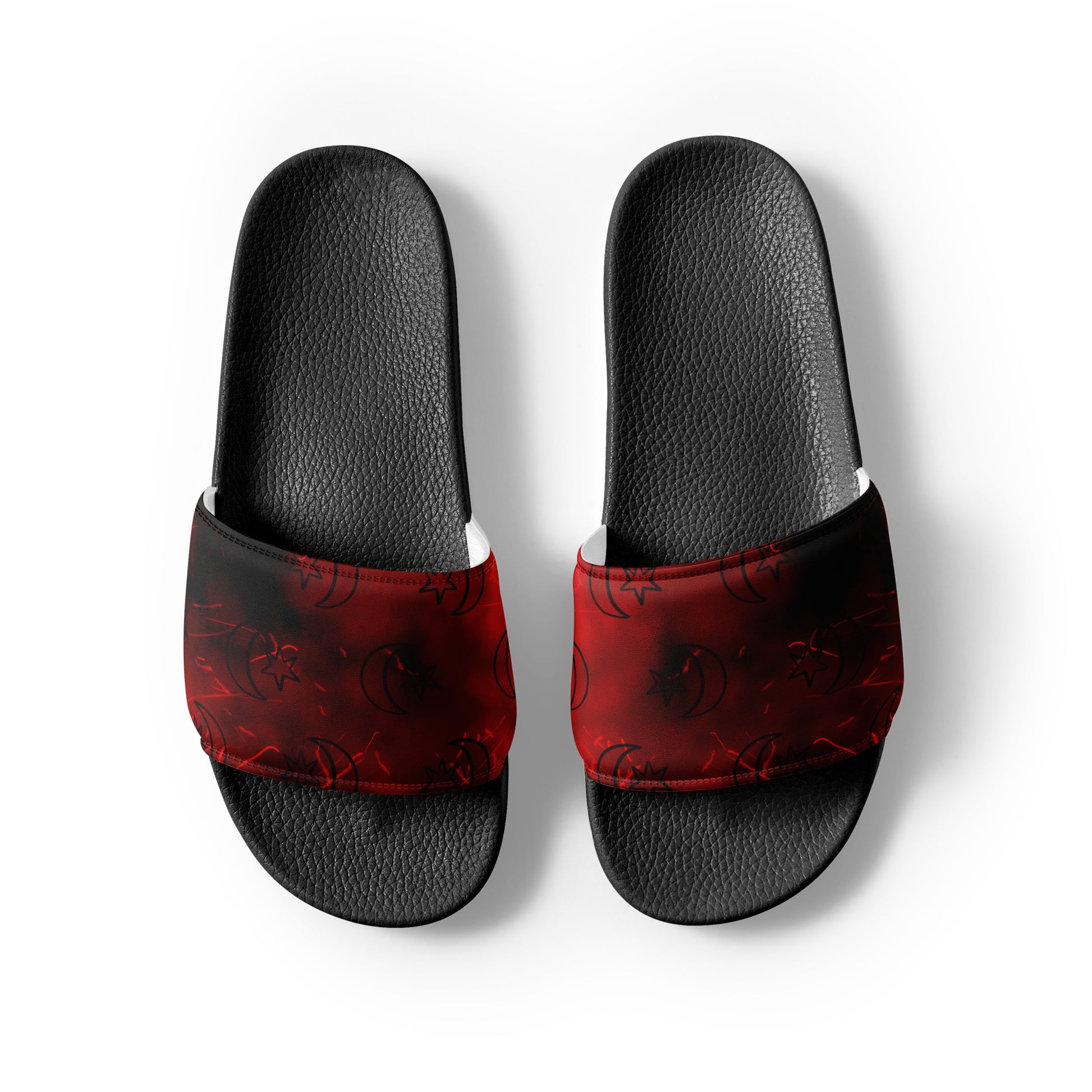 Red Moon Fire womens-slides-sandals black-front-2