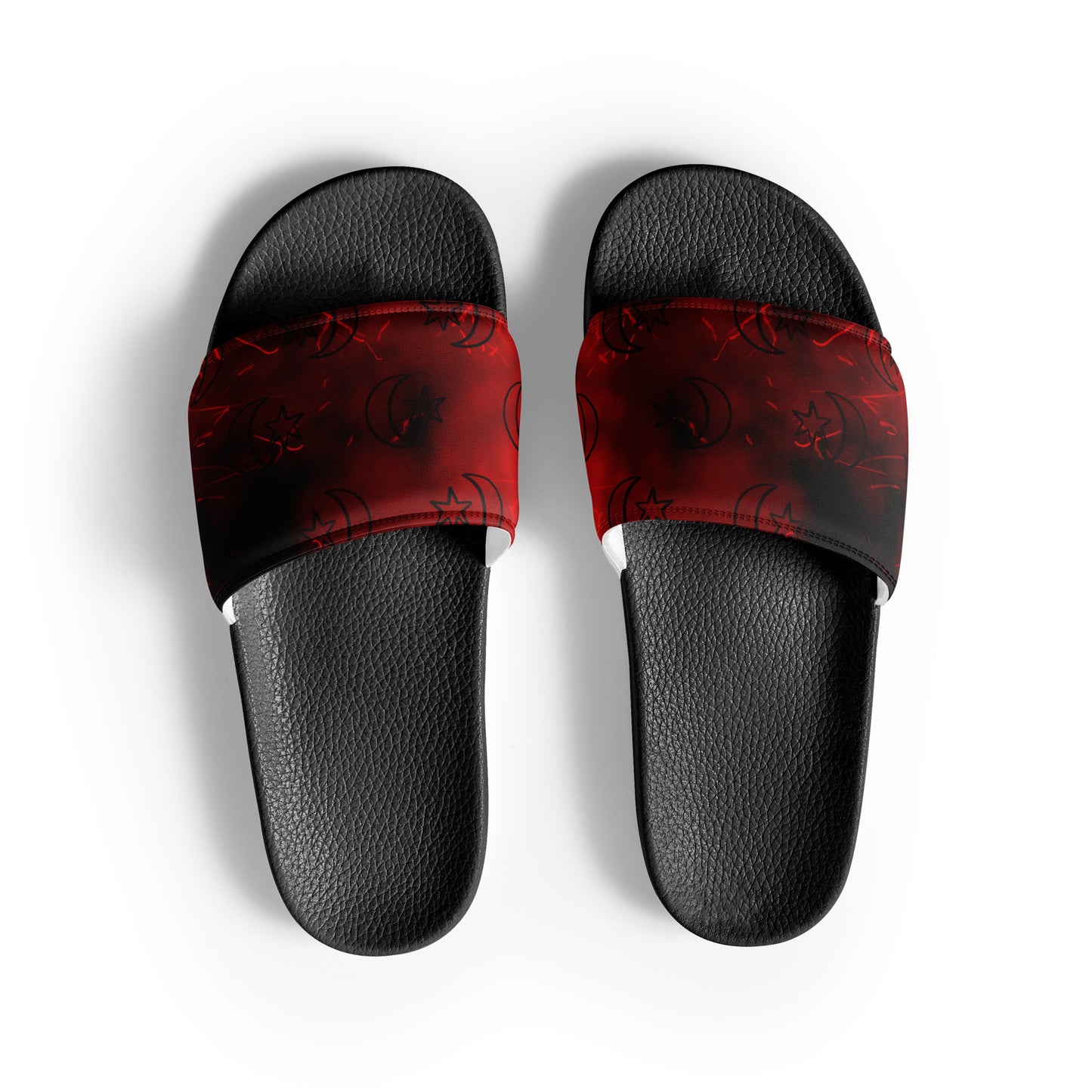 Red Moon Fire womens-slides-sandals black-front